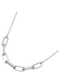 Collier Giorgio Martello MILANO "Mittelteil mit Zirkonia, Silber 925" Halsketten Gr. 45cm, Silber 925 (Sterlingsilber), weiß Damen