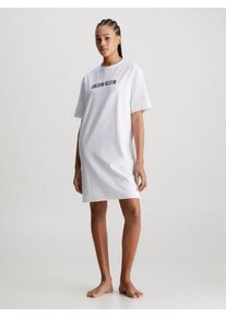 Calvin Klein Underwear Nachthemd S/S NIGHTSHIRT mit Logoschriftzug auf der Brust, weiß