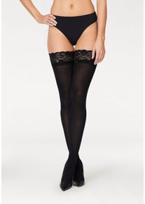 Lascana Große Größen Halterlose Feinstrümpfe Gr. 40/42 schwarz für Damen