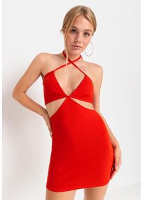 LSCN BY LASCANA Minikleid rot Gr. 38 für Damen. Sehr Figurbetont. Nachhaltig.