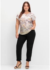 Große Größen Gerade Jeans in Ankle-Länge, Five-Pocket-Form Gr. 40 schwarz von sheego für Damen