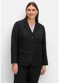 Große Größen Blazer in klassischer Form Gr. 42 schwarz von sheego für Damen