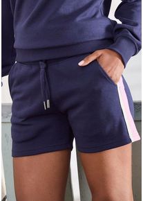 Vivance Sweatshorts mehrfarbig Gr. 32/34 für Damen. Mit Kordel, Kontrastband, Kordelzug. Lässig Geschnitten. Nachhaltig.
