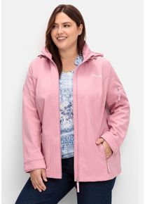 Große Größen Wind- und wasserabweisende Softshelljacke Gr. 44 rosa von sheego für Damen