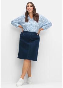 Große Größen Jeansrock mit Taschen, in A-Linie Gr. 40 blau von sheego für Damen