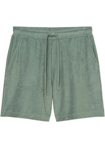 Marc O'Polo Marc O'Polo Shorts mit seitlichen Taschen und Logostickerei, grün