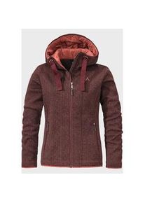 Schöffel Fleecejacke SCHÖFFEL "Fleece Hoody Aurora L" Gr. 44, rot (2635, rot) Damen Jacken