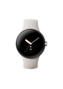 Google Pixel Watch - LTE Smartwatch - Silber mit Chalk Armband