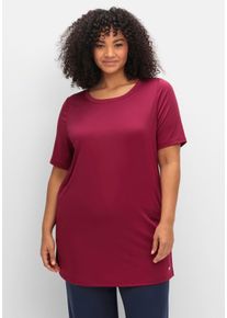 Große Größen Funktionsshirt mit Rundhalsausschnitt, in Longform Gr. 56/58 rot von sheego für Damen
