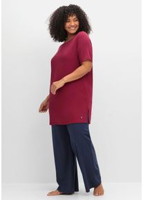 Große Größen Sporthose aus Funktionsmaterial, mit Gummibund Gr. 56 blau von sheego für Damen
