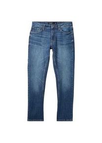 Tom Tailor Herren Regular Tapered Jeans mit recycelter Baumwolle, blau, Uni, Gr. 33/32