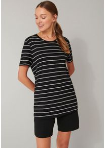 Schiesser Große Größen Shorty Gr. 42 schwarz für Damen