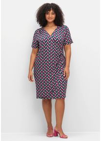 sheego by Joe Browns Große Größen Jerseykleid in Wickeloptik, mit Alloverdruck Gr. 56 pink bedruckt von sheego für Damen