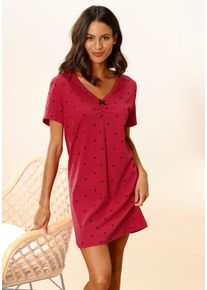 Vivance Dreams Große Größen Nachthemd Gr. 44/46 rot für Damen