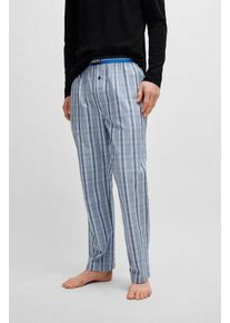 BOSS Pyjamahose Urban Pants mit Eingriff und Knopf, blau
