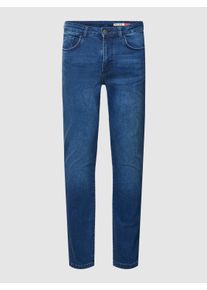 Review Skinny Fit Jeans mit Knopf- und Reißverschluss