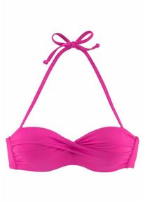 s.Oliver Bandeau-Bikini-Top 'Spain' pink Gr. 34 Cup B. Mit Bügel Und Mit Seitlichen Stäbchen