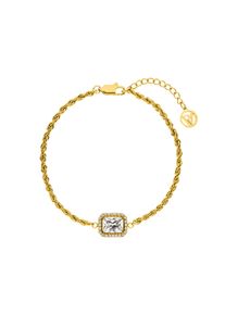 Paul Valentine Pavé Emerald Bracelet 14K Gold Plated