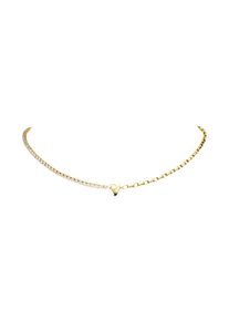 Paul Valentine PV Tennis & Chain Necklace 14K Gold Plated
