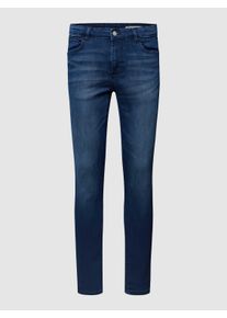 Review Skinny Fit Jeans mit Knopf- und Reißverschluss