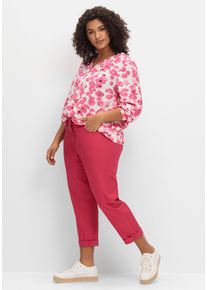 Große Größen Schmale Stretch-Hose in 7/8-Länge Gr. 58 rosa von sheego für Damen