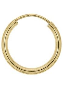 Paar Creolen Vivance "585/- Gelbgold glanz 15mm" Ohrringe Gr. ONE-SIZE, Gold, gelb Damen