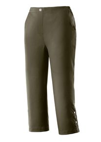 Classic Basics Damen Caprihose, grün, Gr. 38, unifarben, 100% Polyester, Hosen