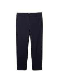 Tom Tailor Damen Plus - Straight Cropped Hose, blau, Gr. 44/28