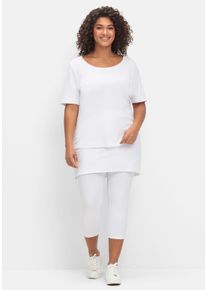 sheego by Joe Browns Große Größen Leggings mit angesetztem Minirock Gr. 44 weiß von sheego für Damen