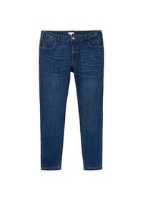 Tom Tailor Damen 2 Sizes in 1 - Plus Skinny Jeans, blau, Uni, Gr. 46/48