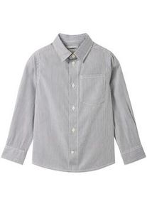 Tom Tailor Jungen Gestreiftes Hemd mit LENZING(TM) ECOVERO(TM), grau, Streifenmuster, Gr. 92/98