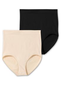 Große Größen Doppelpack Shaping-Formslips, extrahohe Taille Gr. 52/54 beige/schwarz von sheego für Damen