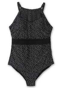 Große Größen Raffinierter Badeanzug mit Shaping-Effekt Gr. 40E schwarz von sheego für Damen