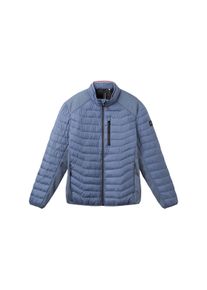 Tom Tailor Herren Hybrid Jacke mit recyceltem Polyester, blau, Uni, Gr. L