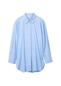 Tom Tailor Damen Bluse mit TENCEL(TM) Lyocell, blau, Print, Gr. 36