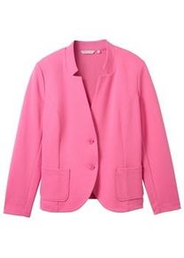 Tom Tailor Damen Plus - Blazer mit Ottoman Struktur, rosa, Uni, Gr. 46