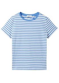 Tom Tailor DENIM Damen Gestreiftes T-Shirt, blau, Streifenmuster, Gr. XL