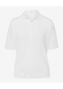 Brax Damen Poloshirt Style CLAIRE, Weiß, Gr. 34