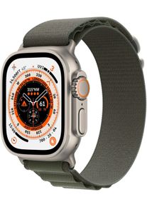 Apple Watch Ultra (GPS + Cellular) 49mm Titaniumgehäuse, Apline Loop grün (Größe Large) MQFP3FD/A