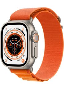 Apple Watch Ultra (GPS + Cellular) 49mm Titaniumgehäuse, Alpine Loop orange (Medium) MQFL3FD/A