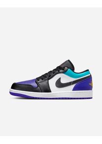 Schuhe Nike Air Jordan 1 Low Weiß/Schwarz/Marineblau Mann - 553558-154 10.5