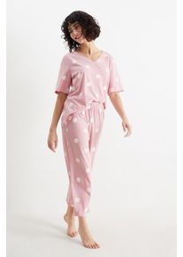 C&A Pyjama-2 teilig-gepunktet