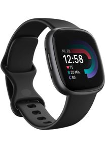 Google Fitbit Versa 4 Fitness-Smartwatch, Graphit/Schwarz FB523BKBK