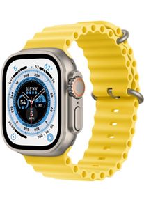 Apple Watch Ultra (GPS + Cellular) 49mm Titaniumgehäuse, Ocean Armband gelb MNHG3FD/A