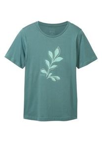 Tom Tailor Damen Plus - T-Shirt mit Print, grün, Print, Gr. 48