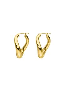 Paul Valentine Molten Twisted Hoops 14K Gold Plated