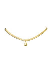 Paul Valentine Molten Sleek Necklace 14K Gold Plated