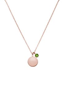 Paul Valentine Birthstone May Necklace 14K Rose Gold Plated