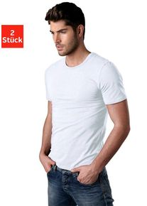 H.I.S. H.I.S T-Shirt (2er-Pack) mit Rundhalsausschnitt perfekt als Unterziehshirt, weiß