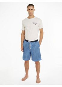 Tommy Hilfiger Underwear Pyjama SS WOVEN PJ SET DRAWSTRING (Set, 2 tlg., 2er) mit Logoschriftzug auf der Brust, weiß